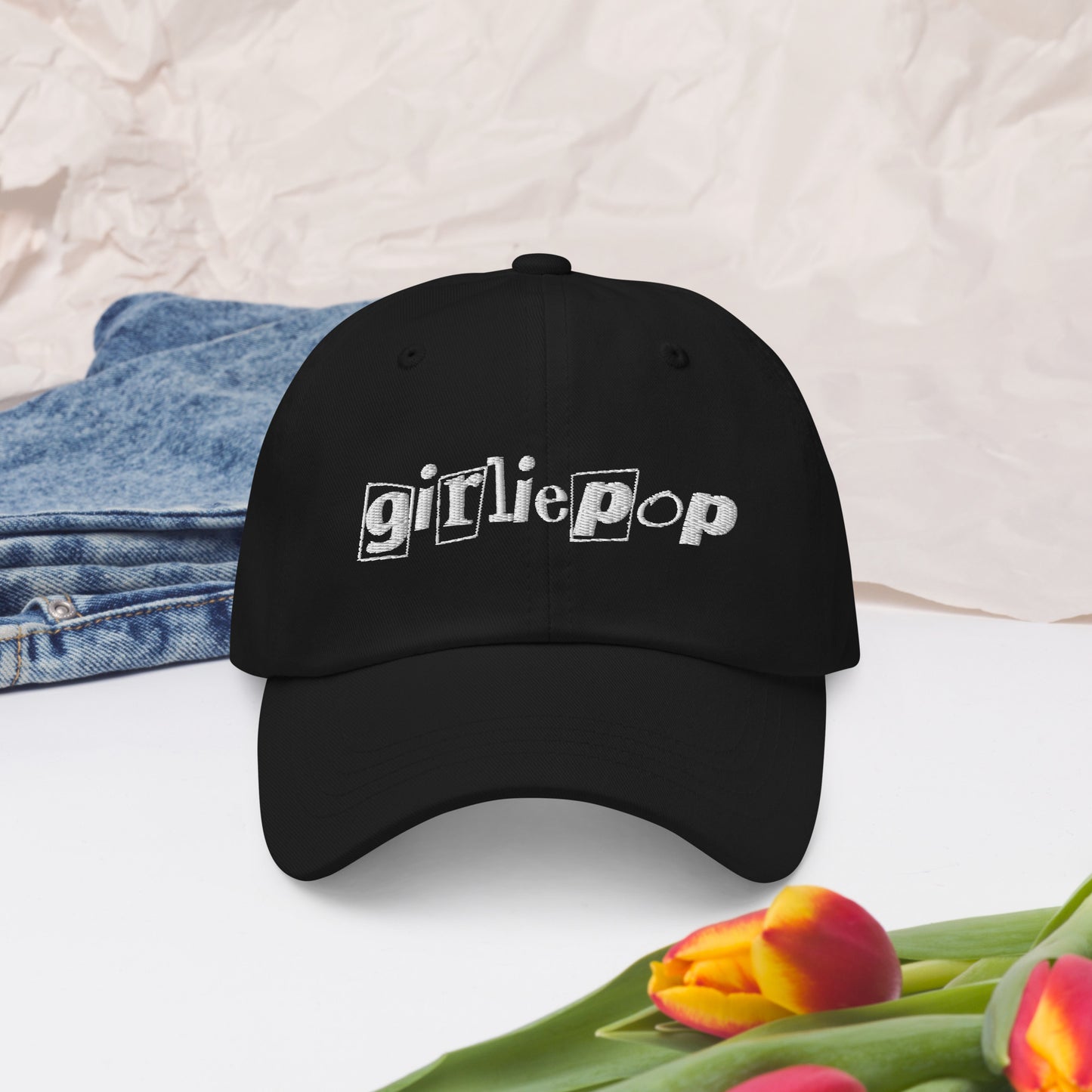 girliepop embroidered dad hat