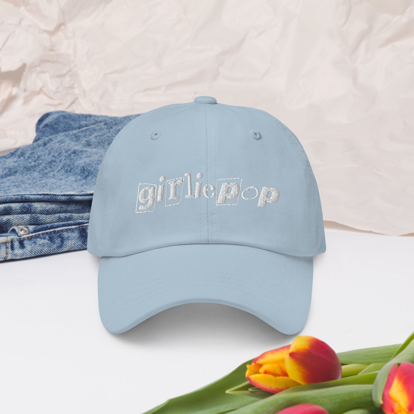 girliepop embroidered dad hat