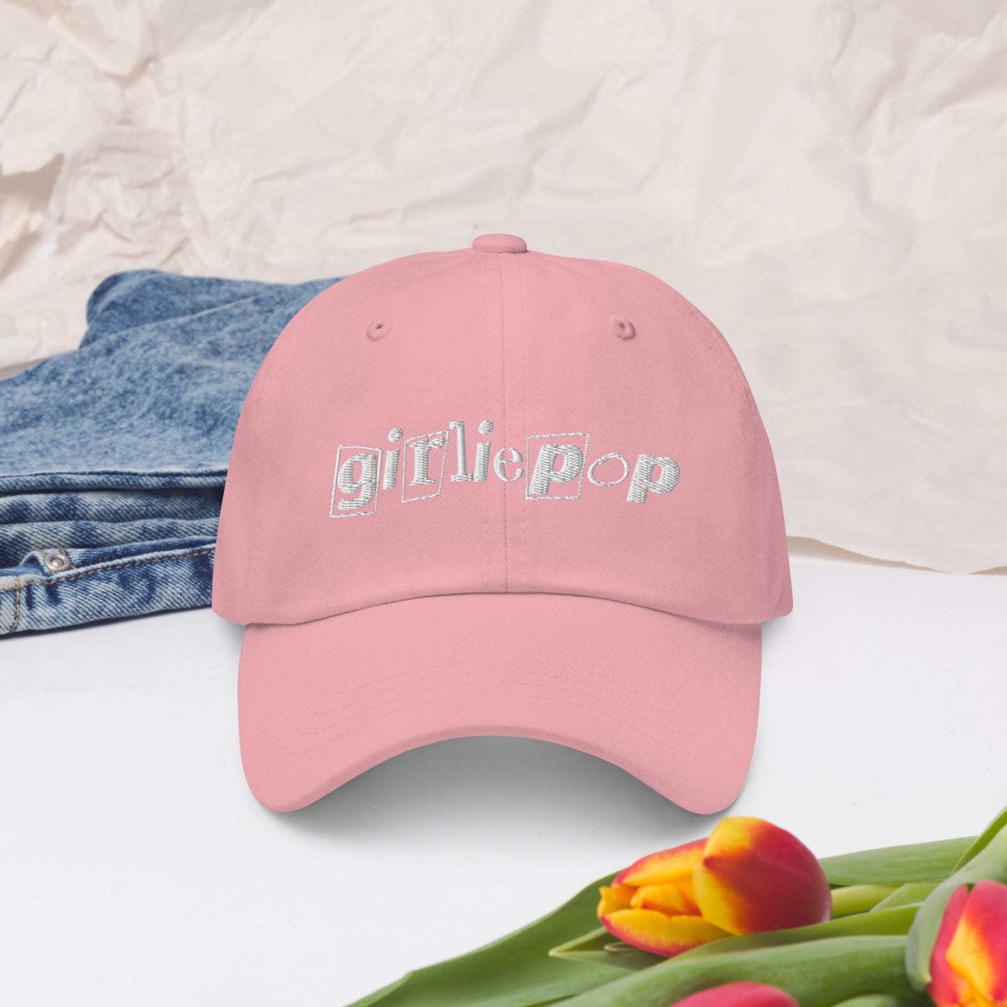 girliepop embroidered dad hat